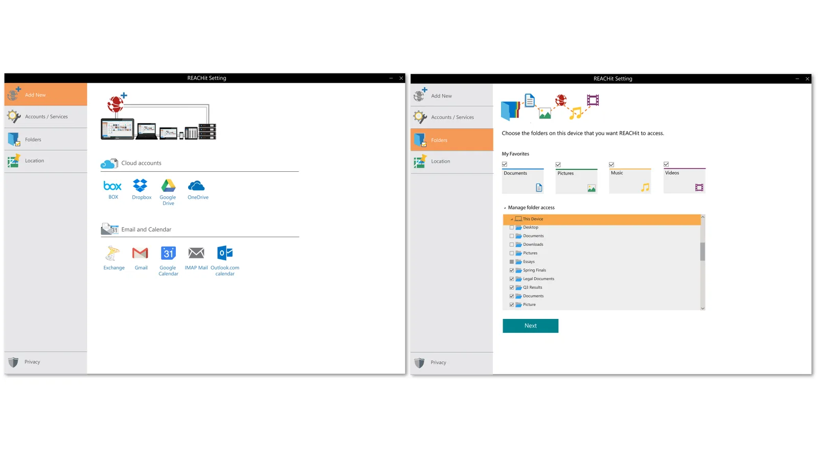 REACHit 3.0: REACHit PC version UI- Setting UI