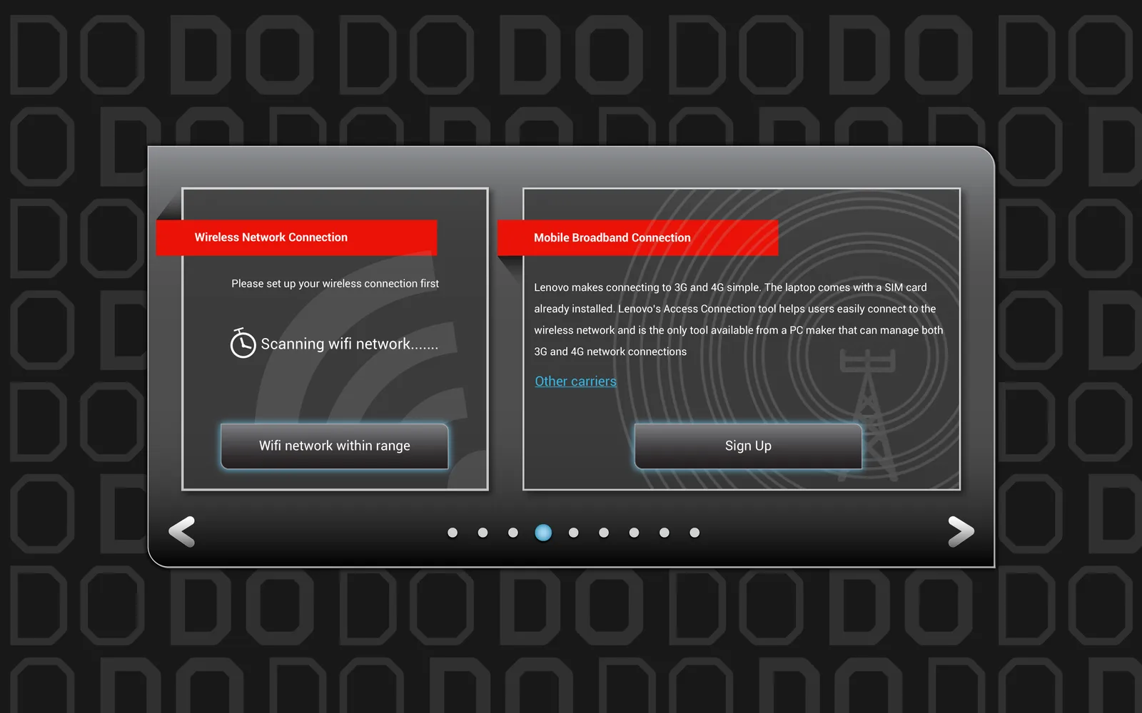ThinkPad Tablet Android UI Design: Out of box experience