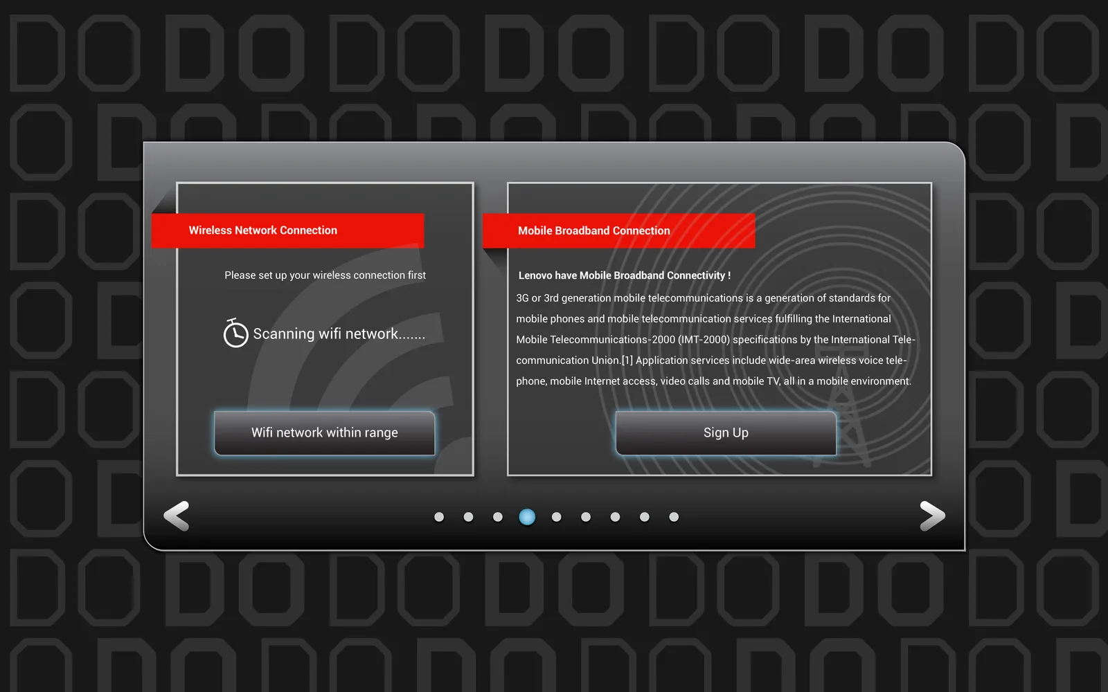 ThinkPad Tablet Android UI Design: Out of box experience